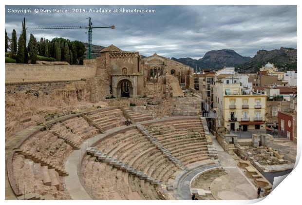 The Roman Theater, Cartagena, Spain Print by Gary Parker