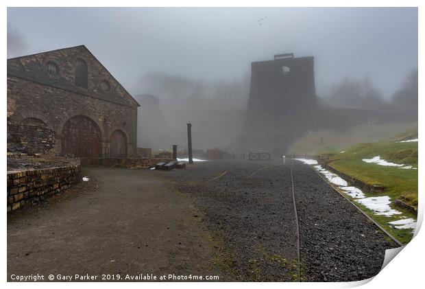 Blaenavon Ironworks, in the South Wales Valleys. Print by Gary Parker