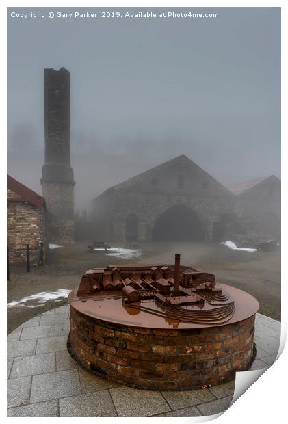 A scale model of old Welsh, Ironworks. Ebbw vale Print by Gary Parker