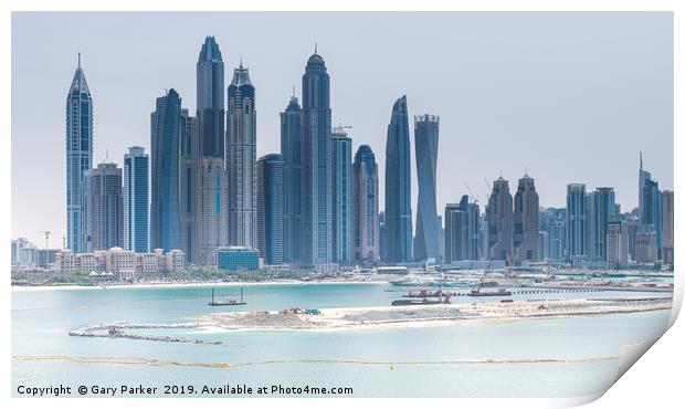 Skyscrapers of Dubai Marina. Print by Gary Parker