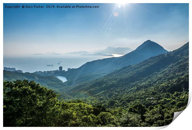 The view south of Hong Kong island Print by Gary Parker