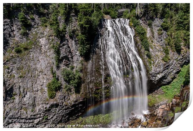 Narada Falls, in Mount Rainier National Park. Print by Gary Parker