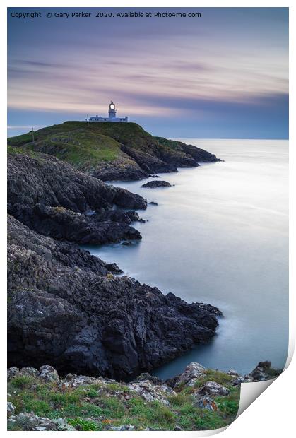Strumble Head Lighthouse, Pembrokeshire Print by Gary Parker