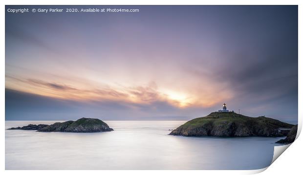 Strumble Head Lighthouse, Pembrokeshire Print by Gary Parker