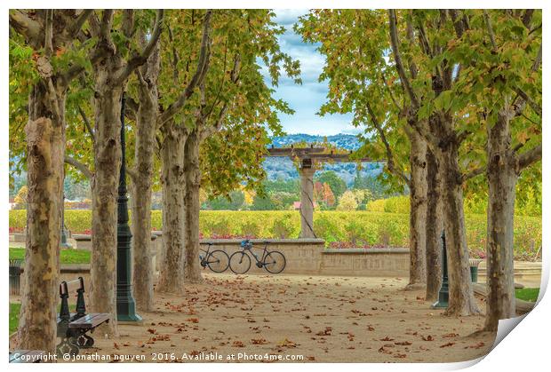 Winery in Autumn  Print by jonathan nguyen