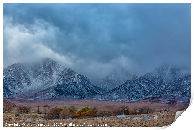 Clouds Over Sierra Print by jonathan nguyen