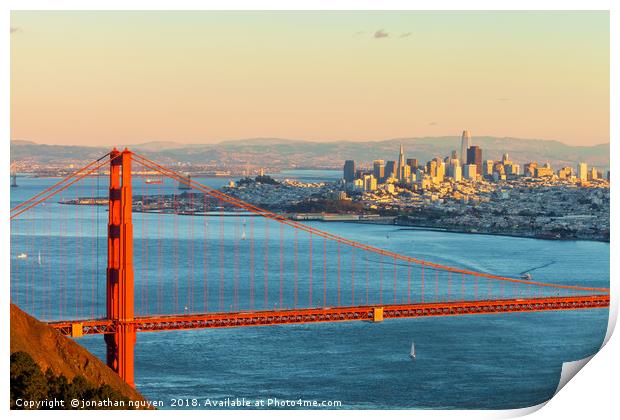 San Francisco Golden Gate Print by jonathan nguyen
