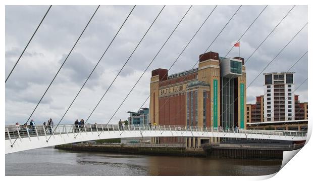Gateshead Millennium Bridge and Baltic Flour Mill Print by Rob Cole
