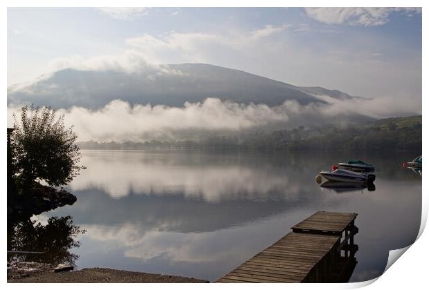 Loch Earn Low Cloud, Scotland Print by Rob Cole