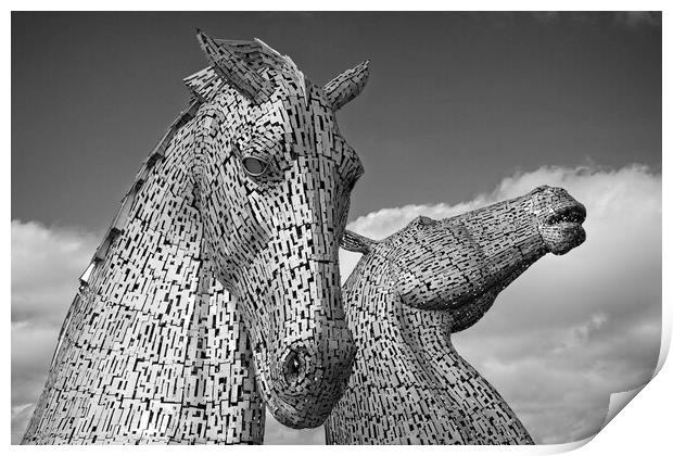 The Kelpies, Falkirk, Scotland Print by Rob Cole