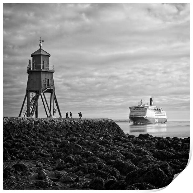 The Iconic Herd Groyne Lighthouse Print by Rob Cole