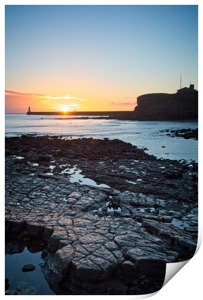 King Edwards Bay, Tynemouth Print by Rob Cole