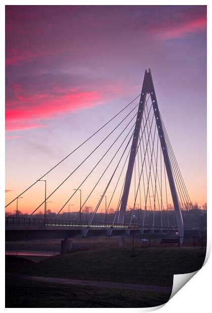 Northern Spire Bridge, Sunderland Print by Rob Cole
