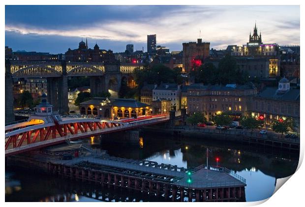 Newcastle after Sunset Print by Rob Cole