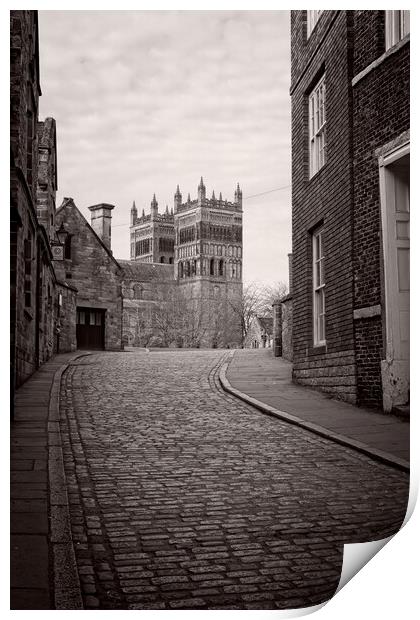 Majestic Durham Cathedral in Historic Owengate Print by Rob Cole