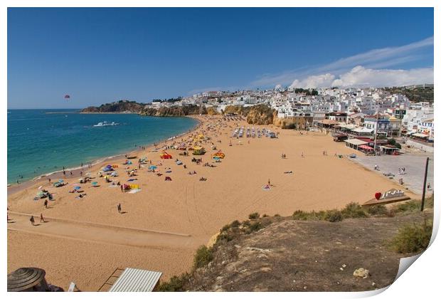 Albufeira's Serene Beachfront and Heritage Print by Rob Cole