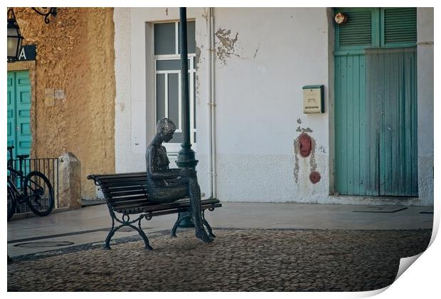 Respite in Albufeira's Ancient Quarters Print by Rob Cole