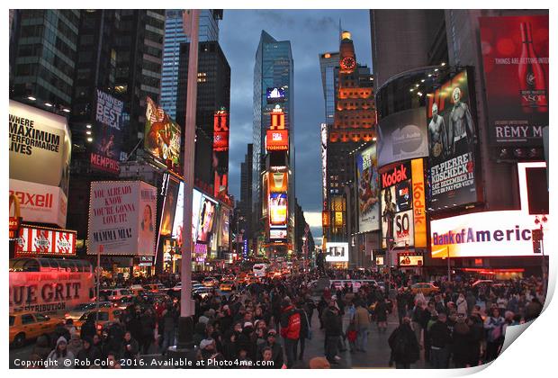 Times Square, New York, USA Print by Rob Cole