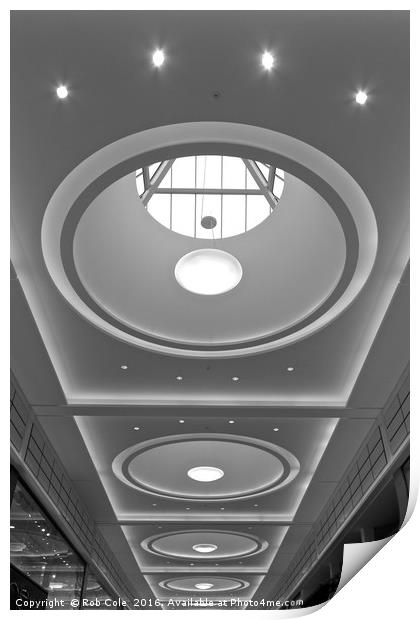Modern Ceiling Lighting Print by Rob Cole