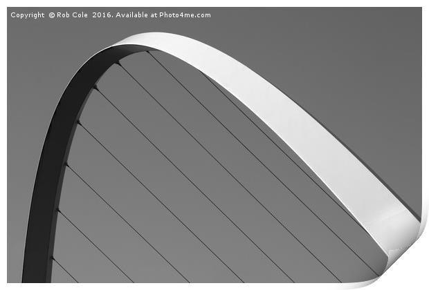 Majestic Arch of Millennium Bridge Print by Rob Cole