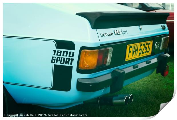Ford Escort 1600 Sport Print by Rob Cole
