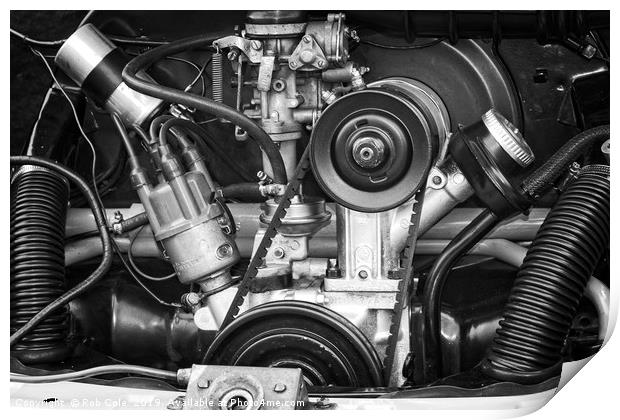 The Heart of a Vintage VW Print by Rob Cole