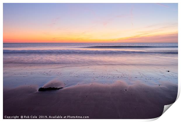 Seaburn Beach Sunrise Print by Rob Cole