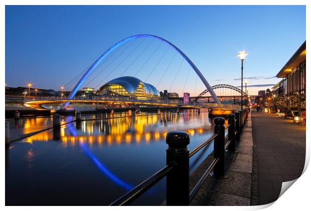 Iconic Bridges of Newcastle Print by Rob Cole