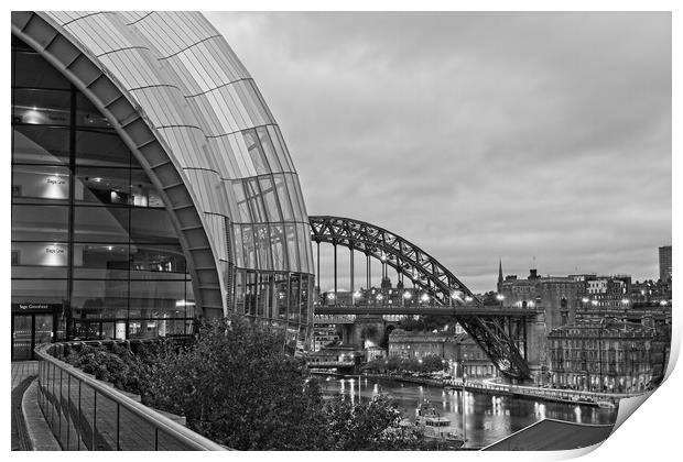 Tyne Bridge and Sage Centre, Newcastle-Gateshead,  Print by Rob Cole
