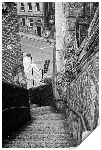 Dog Leap Stairs, Newcastle upon Tyne Print by Rob Cole