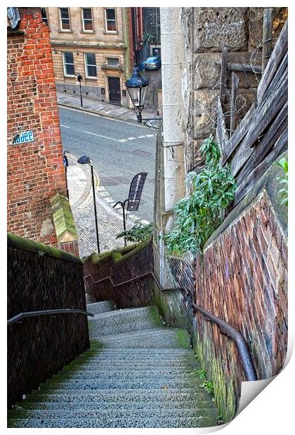 Dog Leap Stairs, Newcastle upon Tyne Print by Rob Cole