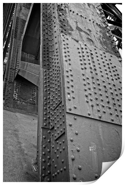 Tyne Bridge Rivets Print by Rob Cole