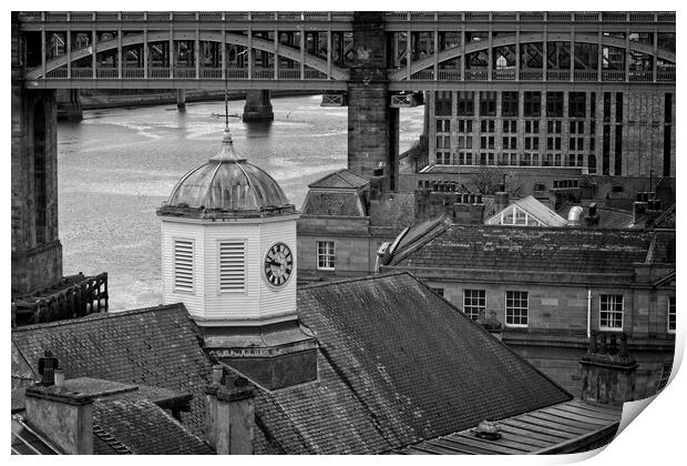 Guildhall Clock Tower, Newcastle Print by Rob Cole