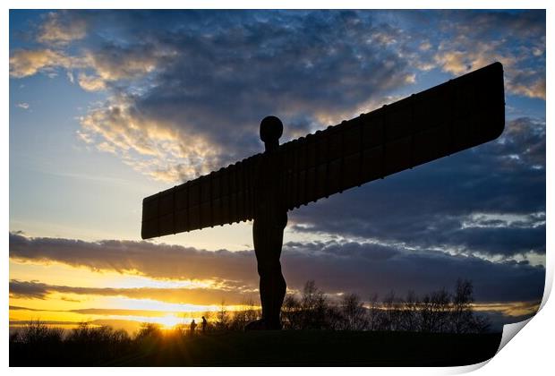 Angel of the North Silhouette Print by Rob Cole