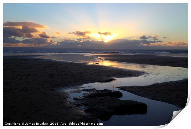 Dunraven or Southerndown Bay South Wales Print by James Brunker