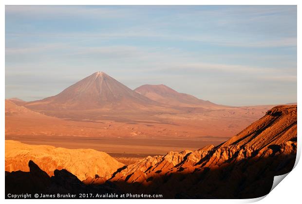 Late Afternoon Light in the Atacama Desert Chile Print by James Brunker
