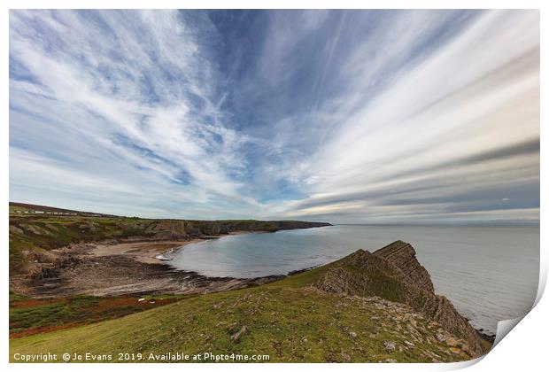 Fall Bay from Tears Point Print by Jo Evans