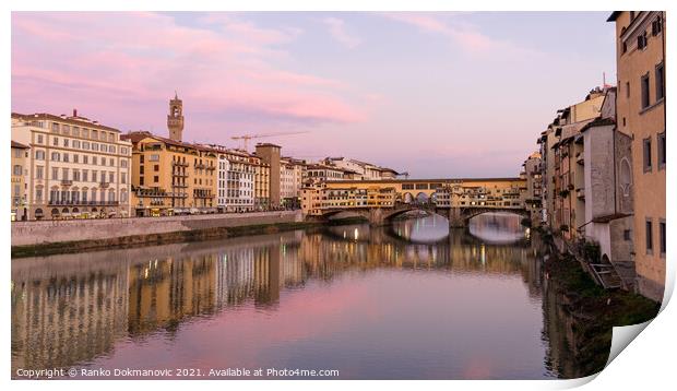 Ponte Vecchio Firenze Print by Ranko Dokmanovic