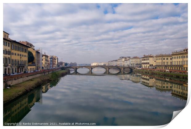 Clouds over Ponte alle Grazie Print by Ranko Dokmanovic