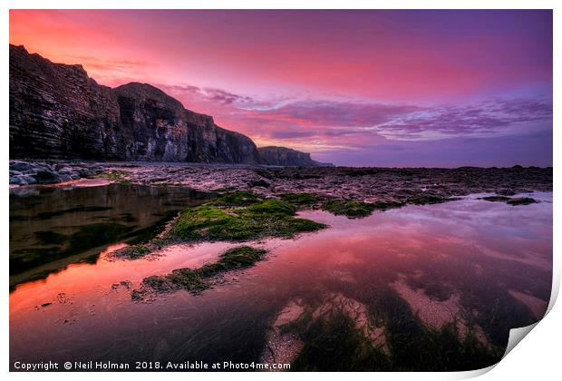 Traeth Mawr, Glamorgan Heritage Coast  Print by Neil Holman