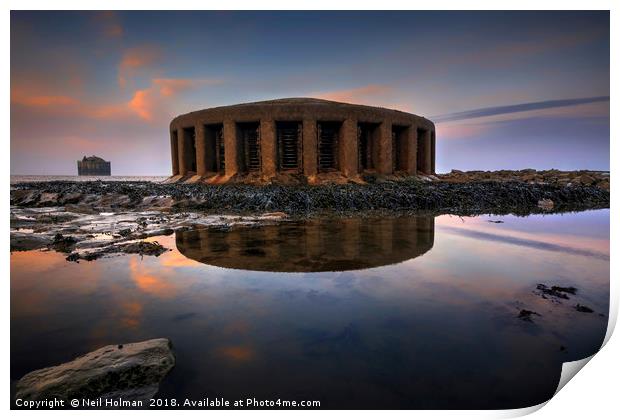 Aberthaw Power Station Water outlet Print by Neil Holman