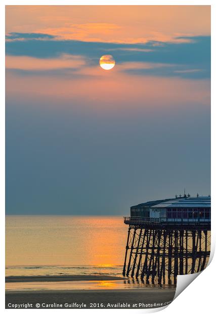 Sunset North Pier Blackpool Print by Caroline James