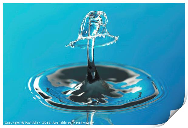 water drop collision Print by Paul Allen