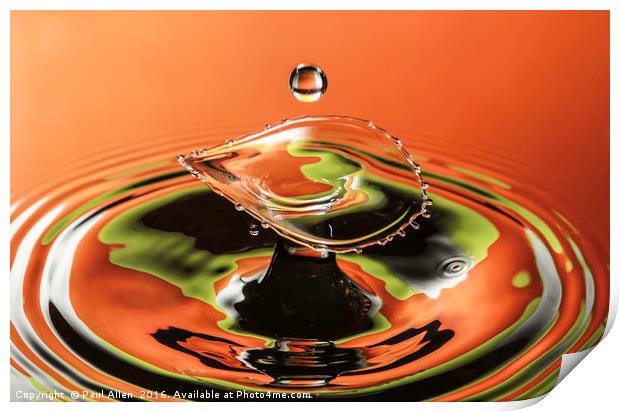 water drop Print by Paul Allen