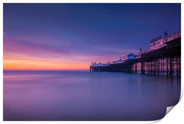 Brighton Pier Sunrise Print by Pablo Rodriguez