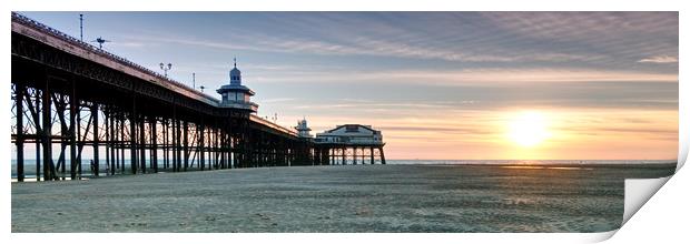 North Pier Sunset Print by Carl Blackburn