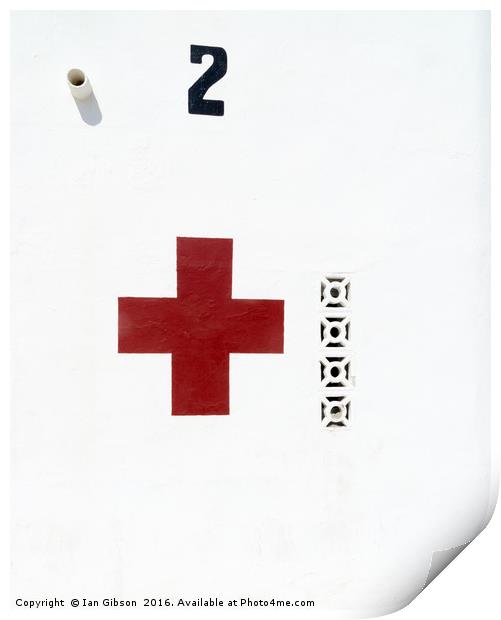 Red Cross Print by Ian Gibson