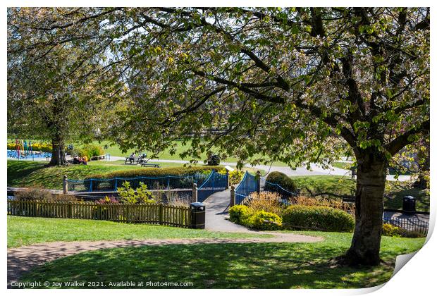 Abbey park, Evesham, Worcestershire, Uk Print by Joy Walker