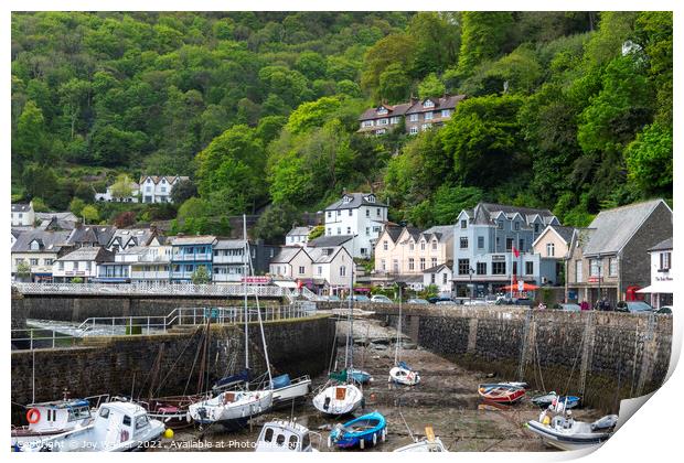 Lynmouth Harbour , Devon, England, UK Print by Joy Walker