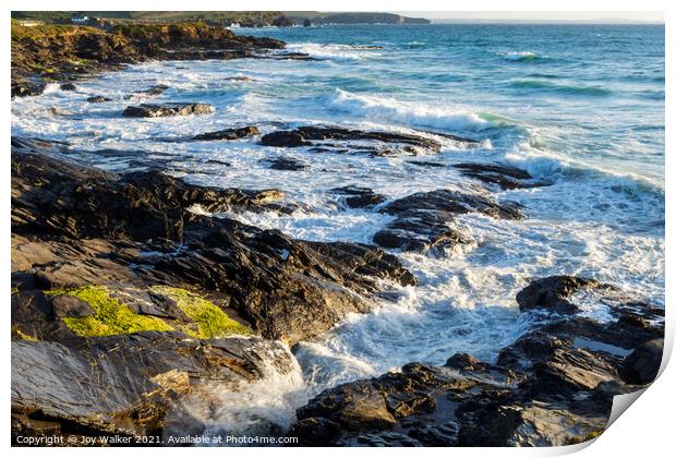 A view of Constantine bay, Cornwall, England, UK Print by Joy Walker